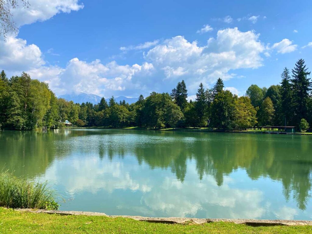 The Lake at Brdo Castle in Kranj Slovenia