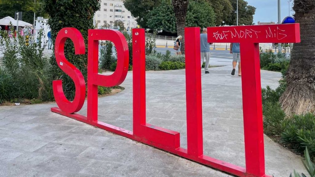 Red Street Split sign. 10 Fun Things to do in Split, Croatia