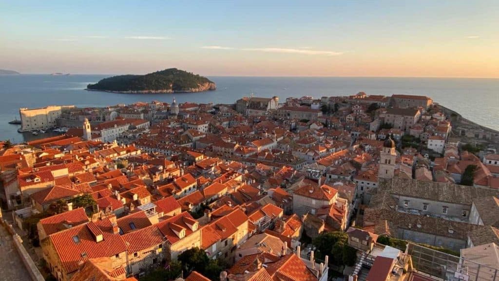 View of Dubrovnik Old Town from the city wall 