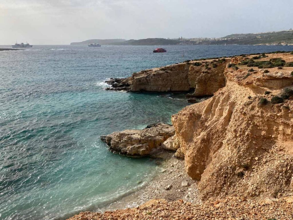 The Blue Lagoon landscape on Comino Island Malta