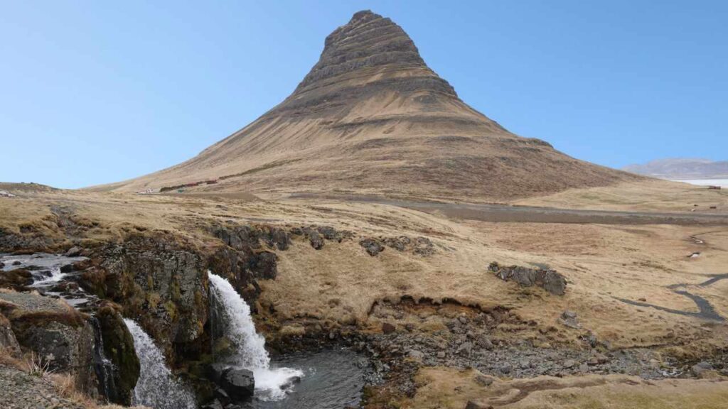 The waterfall at Kirkjufellsfoss in Iceland
