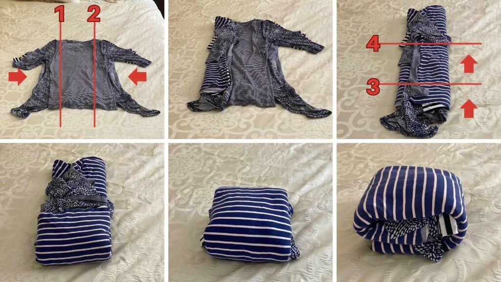 How to pack a suitcase step by step clothes folding instructions