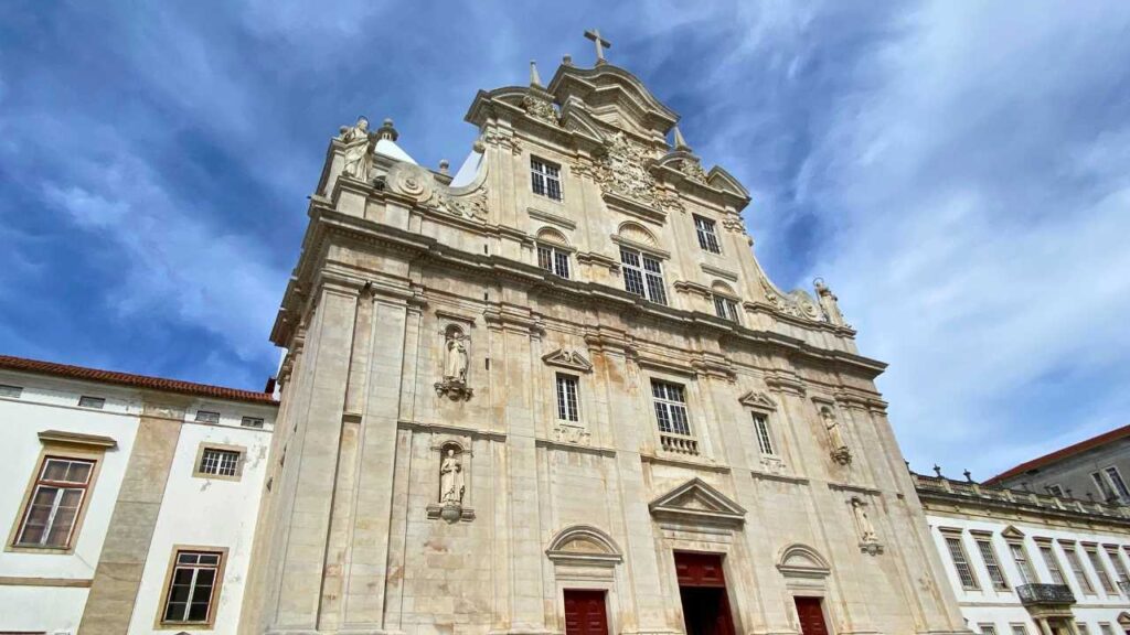 The exterior of the New Cathedral Coimbra Portugal