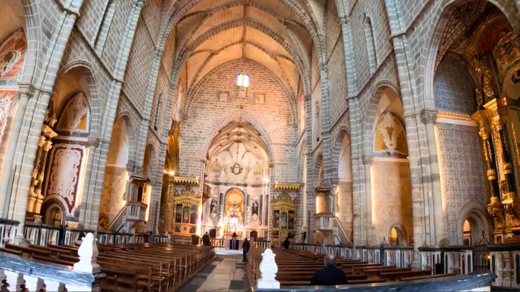 Interior of San Francisco Church in Evora Portugal
