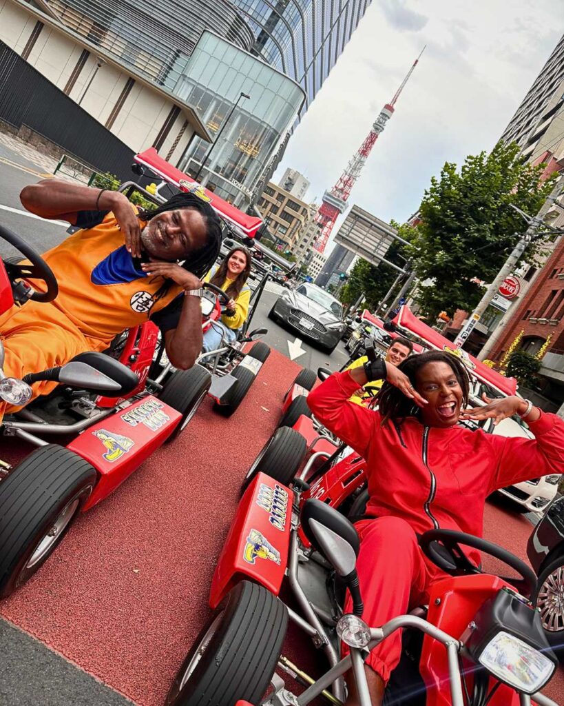 Shibuya Karts with Tokyo Tower
