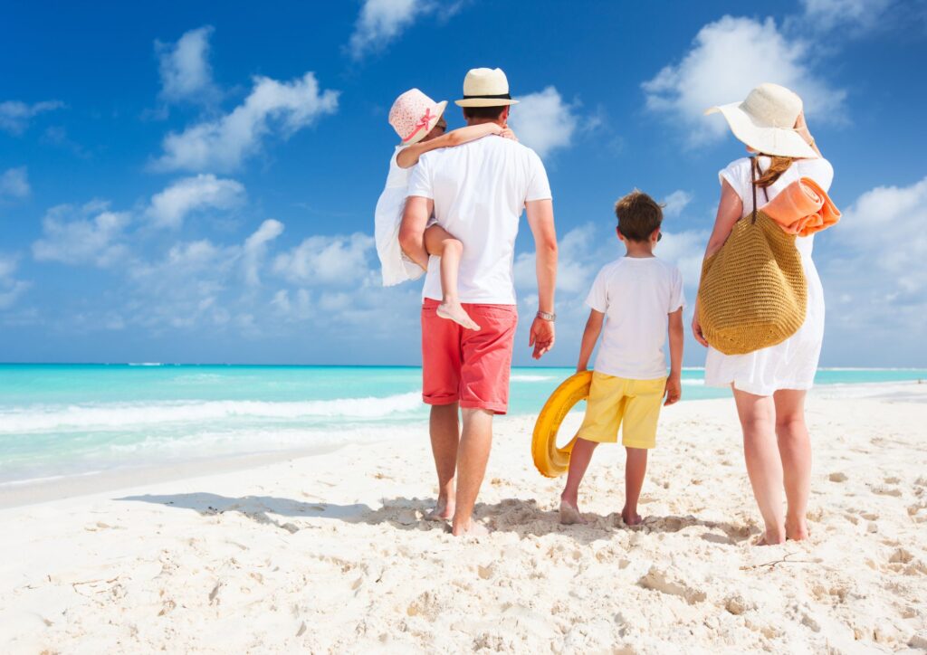 Family at the beach - where to stay in Aruba with family