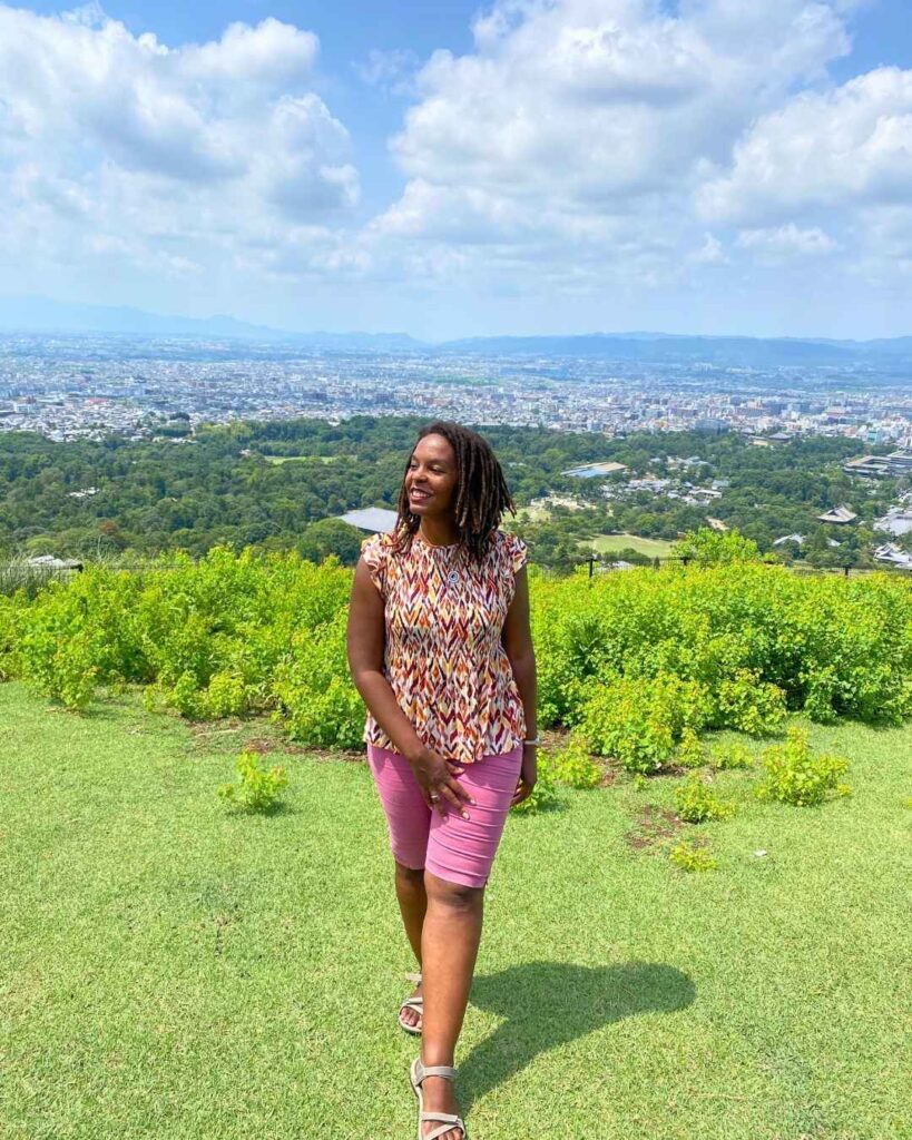 Kendra Lucas on Wakakusayama Hill