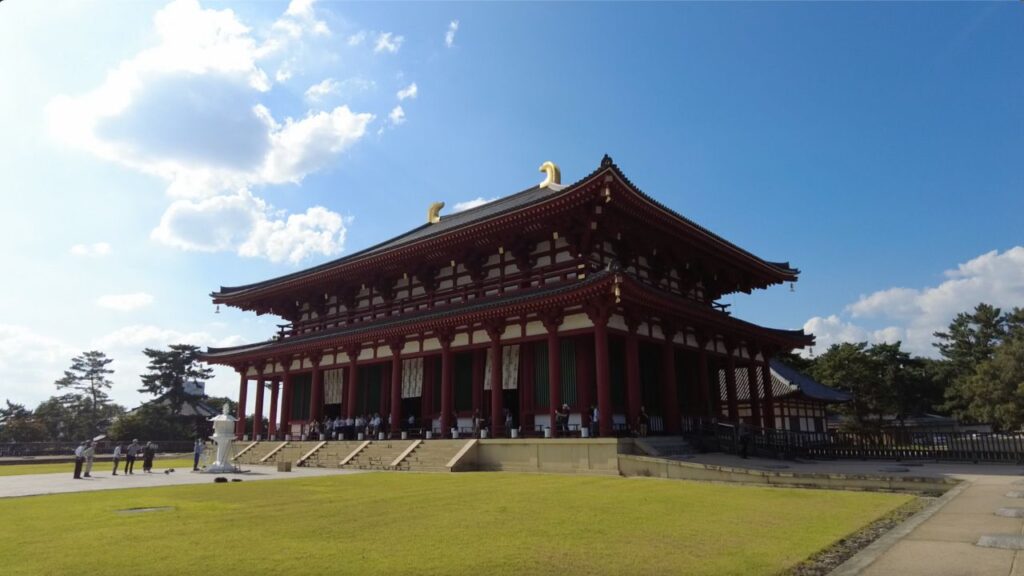 the golden buddha hall at Kofuku-ji Temple