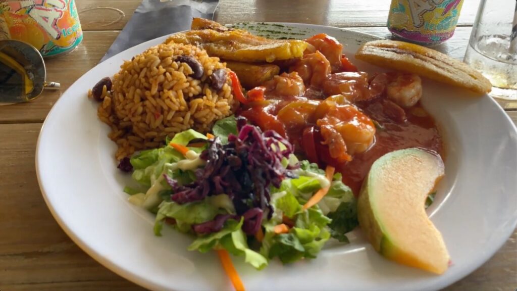 Delicious shrimp at Restaurant Playa Forti in Curacao