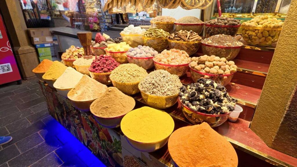 Bowls of spices at the Spice Souk - a great thing to do in Dubai
