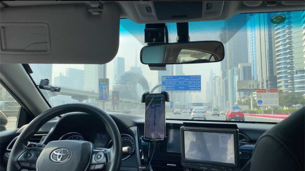 Taxi ride in Dubai